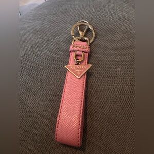 Pink Prada keychain (used)